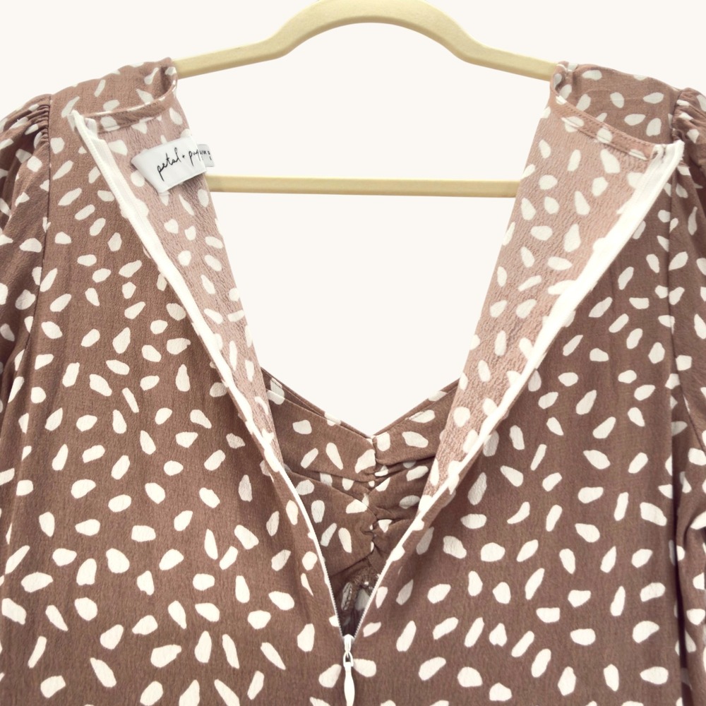 Petal & Pup Franklin Polka Dot Midi Dress Size 6 Cottagecore Reformation Style - Picture 10 of 16